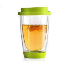 Tasse en verre à double mur de 350 ml